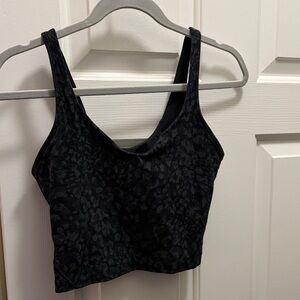Lululemon Athletica Dark Gray Patterned Tank size 4